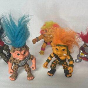 Battle Trolls lot of 5 Hasbro 1990s Battle trolls~Military ~ Wrestler ~1992 VTG